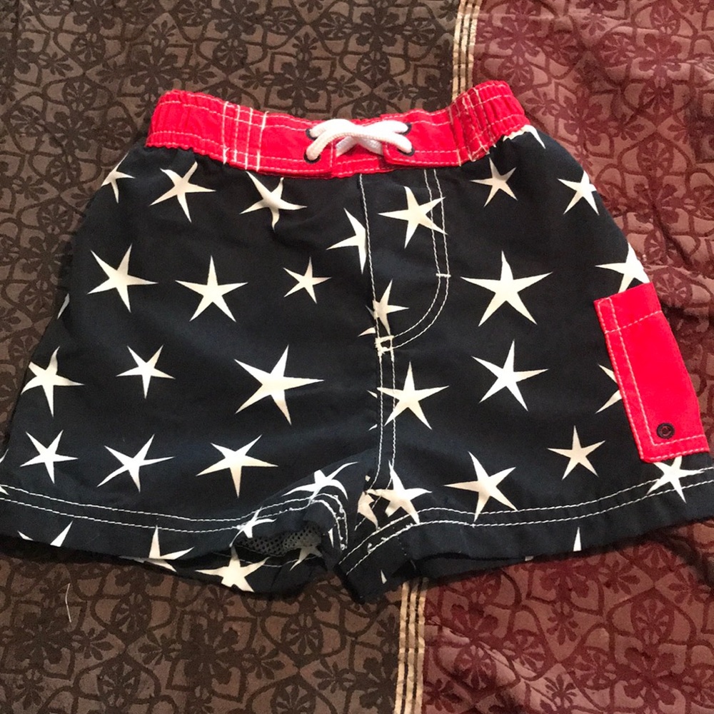 Red white and blue star swim Shorts